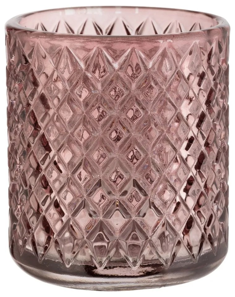 Portaspazzolino rosa scuro in vetro Atessa – Wenko