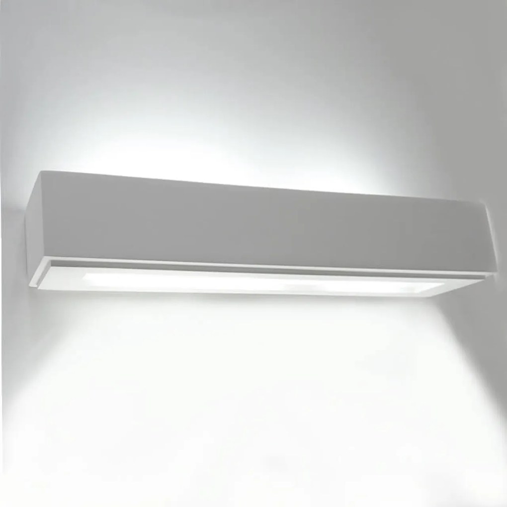 Applique in Gesso Pitturabile 2 lampade E14 da parete