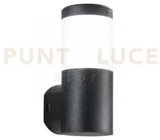 Applique focus nera tonda 1 luce attacco gu10 ip65 10x13x24cm