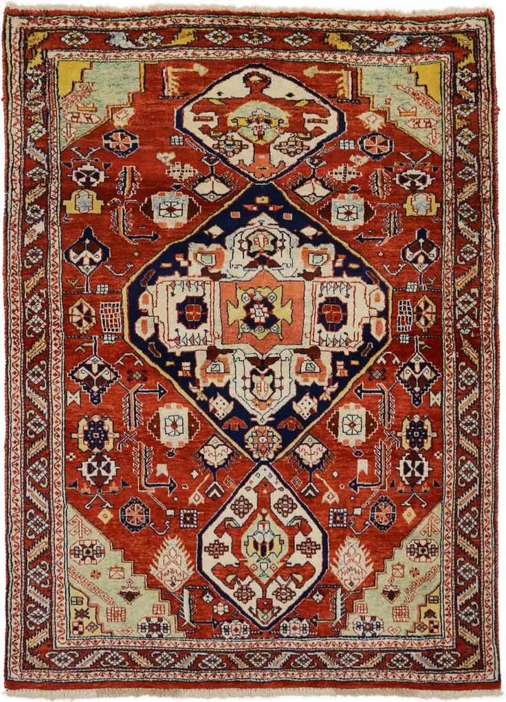 Gabbeh Tappeto persiano 160 x 120 Rosso (Iran) Annodato A Mano