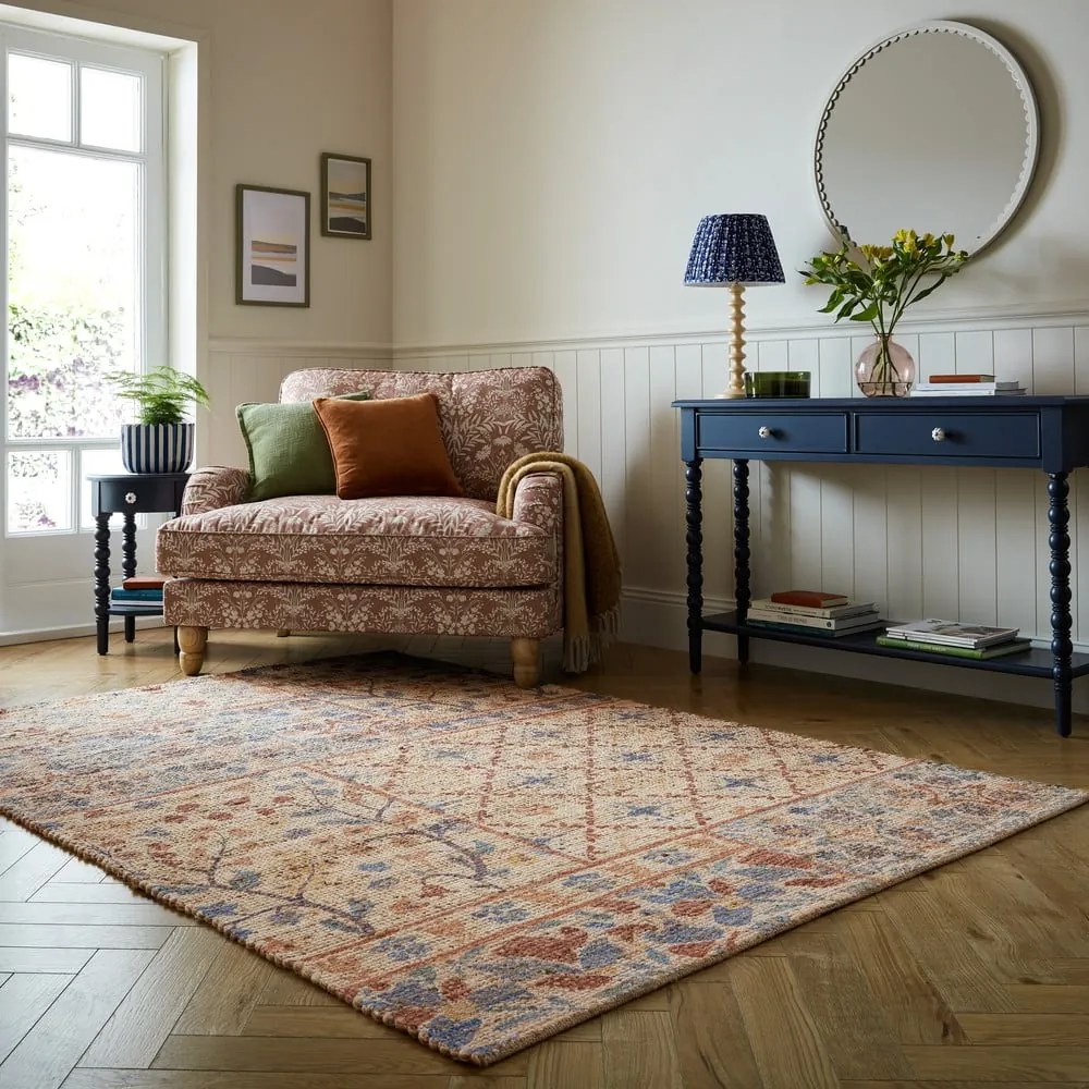 Tappeto di colore naturale in misto iuta tessuto a mano 160x230 cm Taylor Patchwork – Flair Rugs