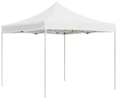 Gazebo Professionale Pieghevole Alluminio 2x2 m Bianco