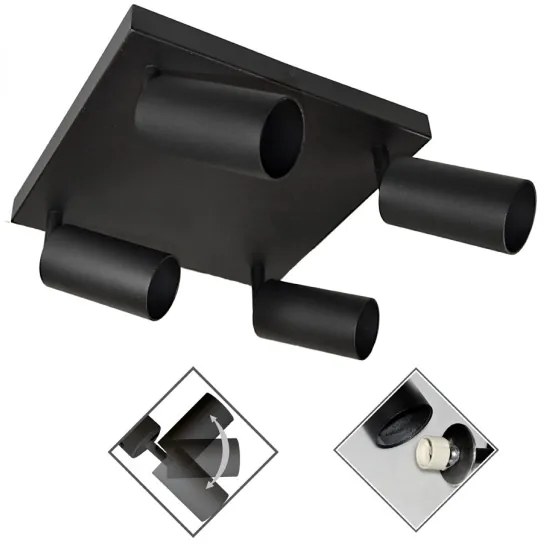 Luce Spot FARGO 4xGU10/30W/230V nero