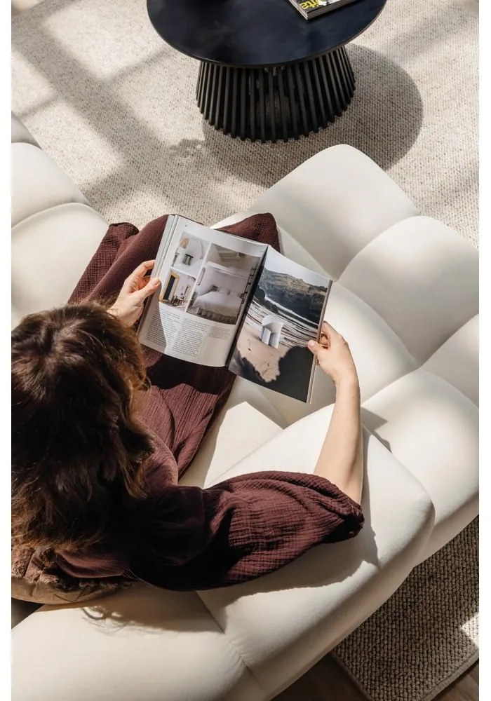 Divano angolare turchese (con penisola a sinistra/con chaise lounge) con rivestimento in velluto Cube – Bonami Selection