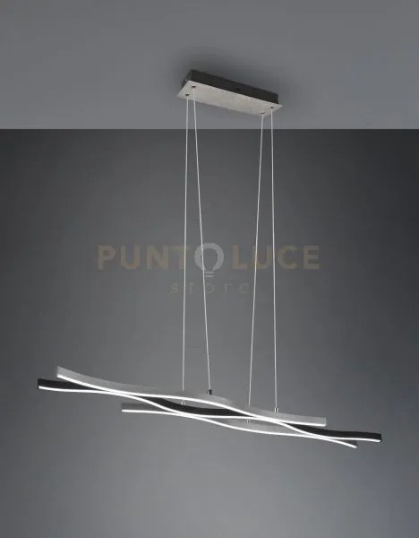 Blaze sospensione led 35w 4300lm, 2300+3000+4000k ondulata metallo ...