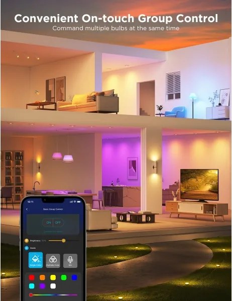 SET 2x LED RGBWW Lampadina dimmerabile GU10/4,8W/230V 2700-6500K Wi-Fi - Govee