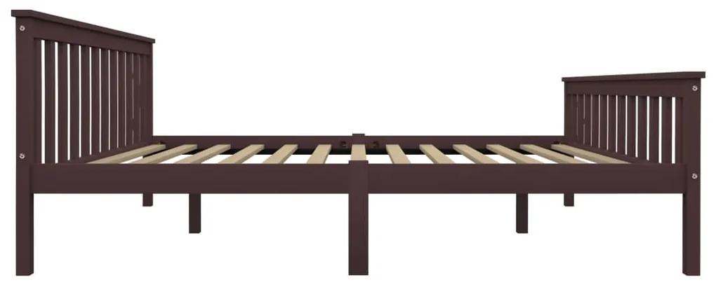 Giroletto marrone scuro in legno massello di pino 160x200 cm