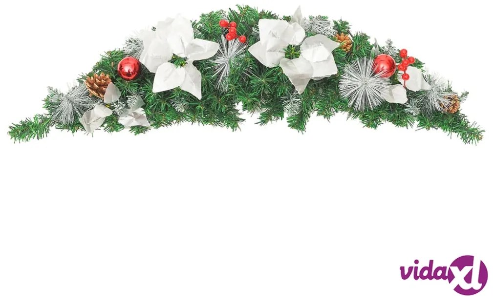 vidaXL Ghirlanda di Natale ad Arco con Lucine LED Verde 90 cm in PVC