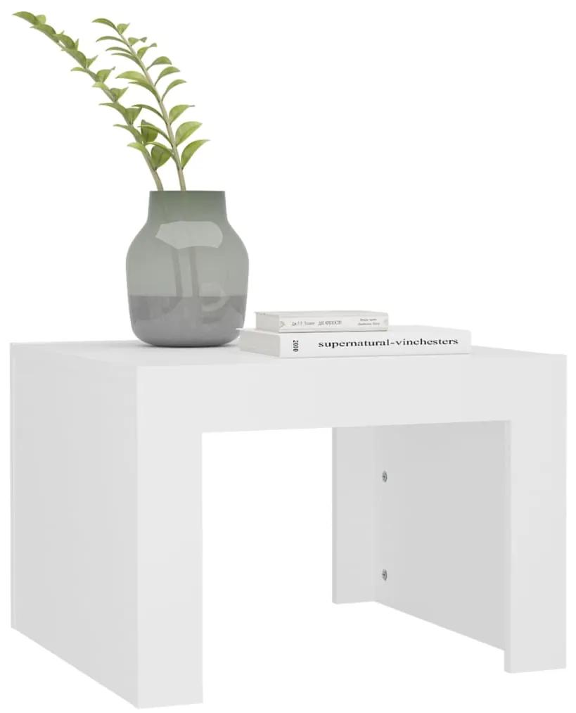 Tavolino da salotto bianco 50x50x35 cm in truciolato