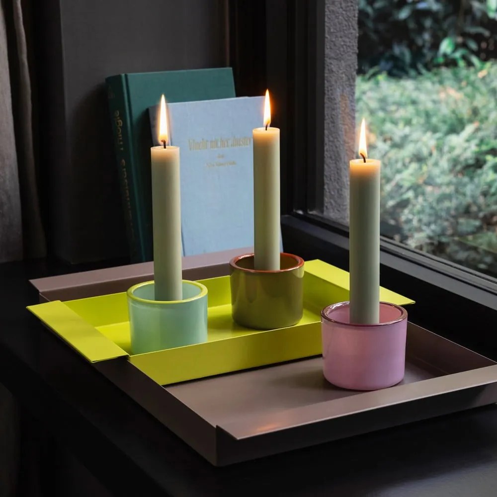 Set di 3 portacandele in vetro - Remember