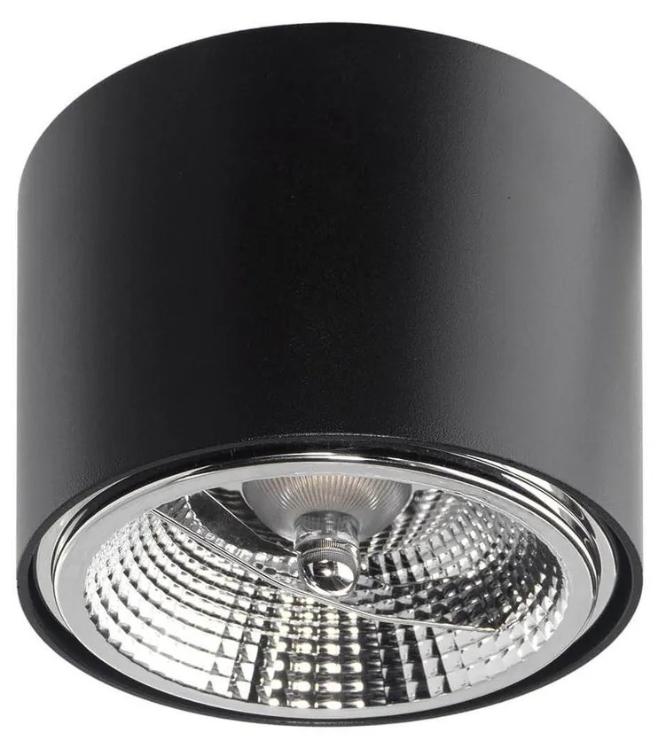 Applique da soffitto per lampade AR111 Fissa Nera