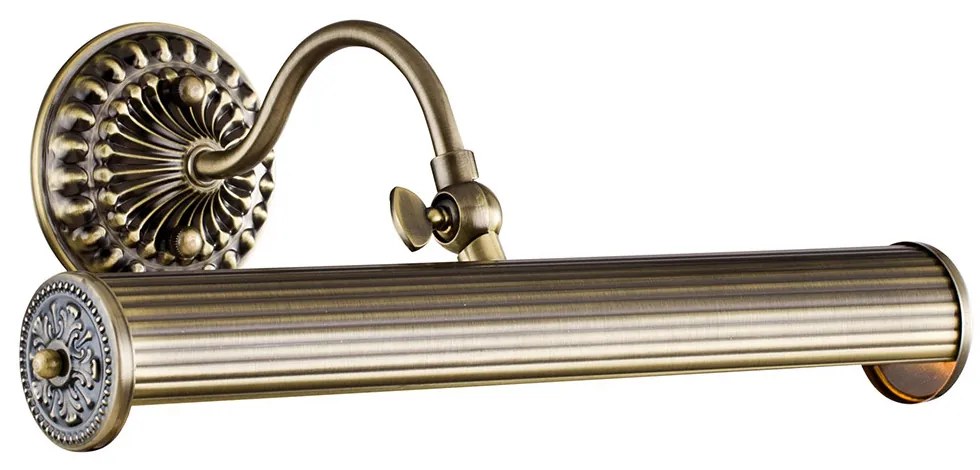 Applique Da Parete Classico Renoir Metallo Bronzo 2 Luci E14 25W