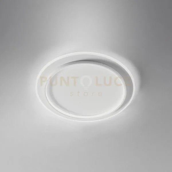 Dharma p/g plafoniera led 3300lm 3000k 49w ip20 colore bianco d.55cm