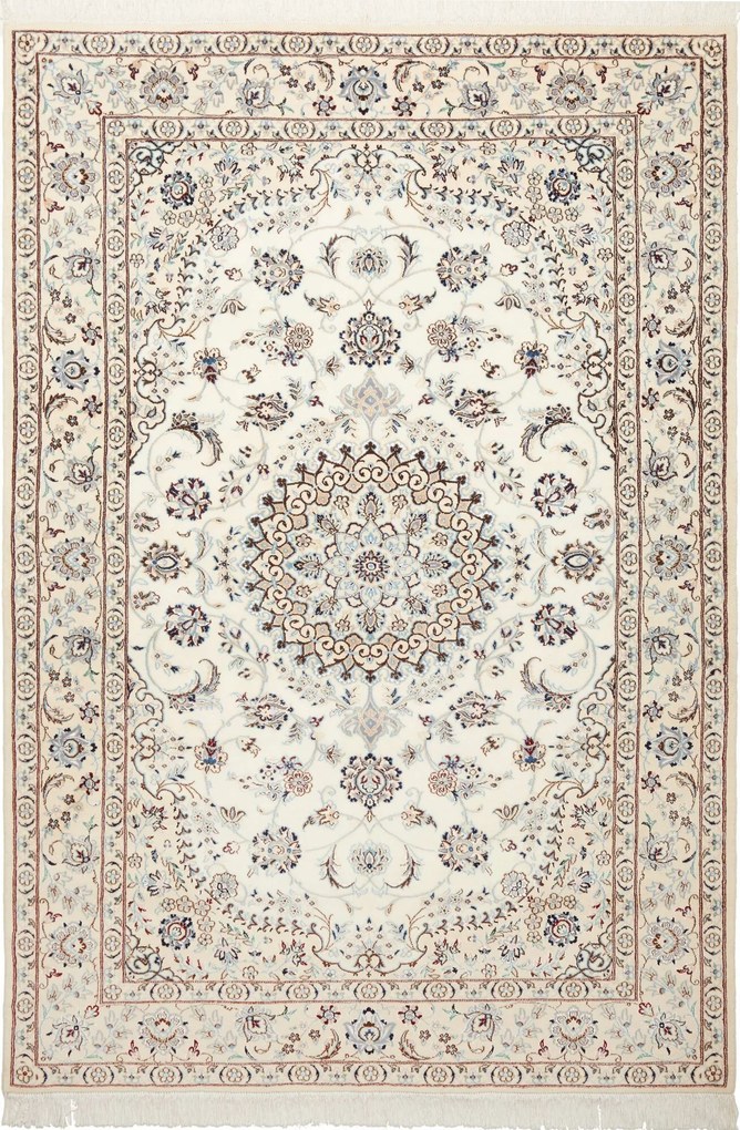 Nain Tappeto persiano 150x200 Beige (Iran) Annodato A Mano