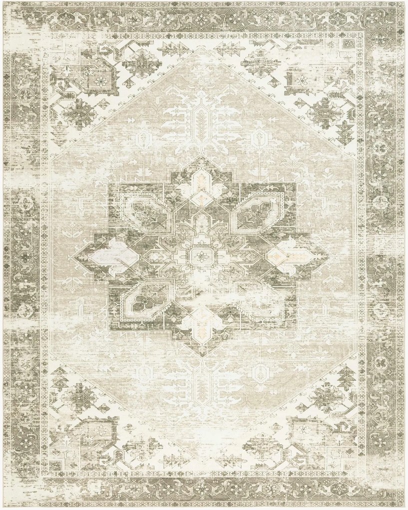 Tappeto a pelo basso lavabile tessuto a mano Kushim