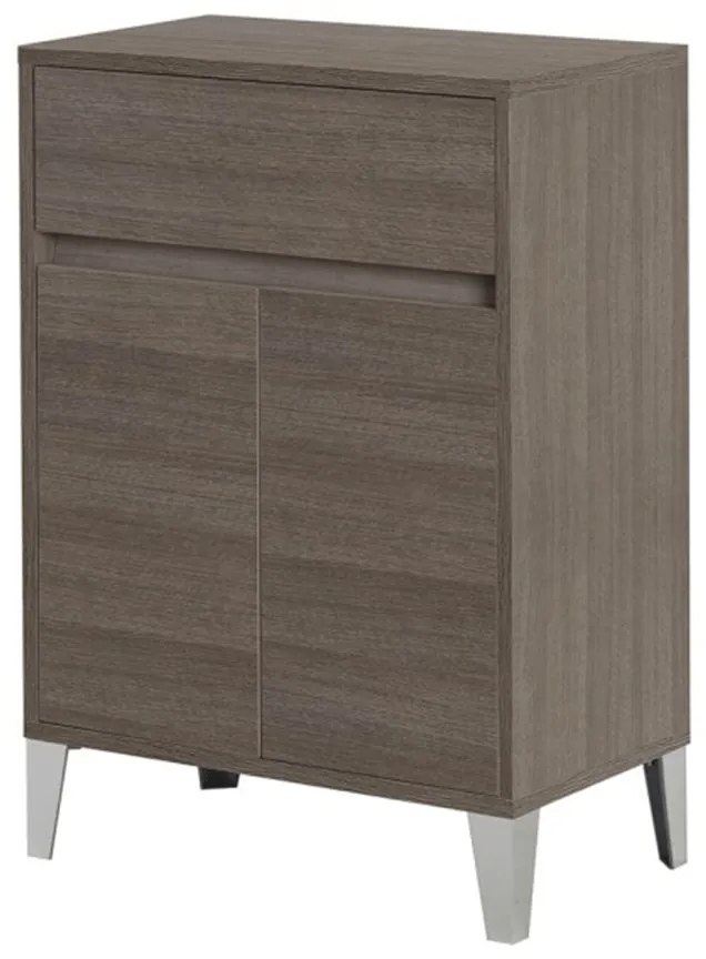 Base Multiuso a Terra 85 Cm Due Ante Un Cassetto Feridras "Mondo 2.0" Rovere Scuro