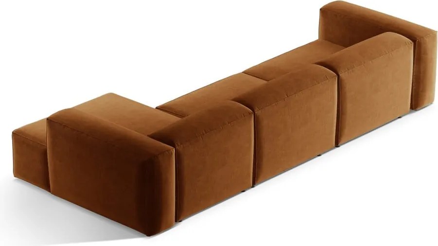 Divano angolare color mattone (con penisola a destra/con chaise lounge) Bergamo – Cosmopolitan Design