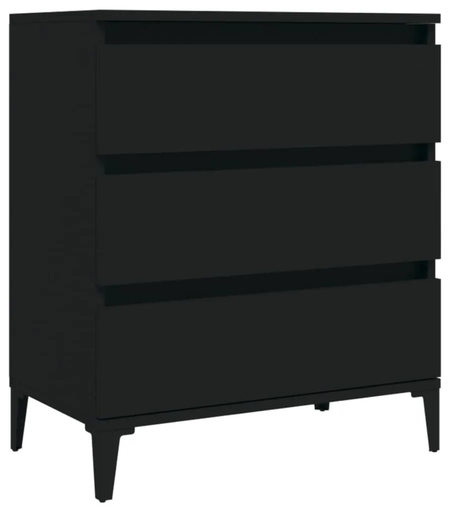 Credenza nero 60x35x70 cm in legno multistrato