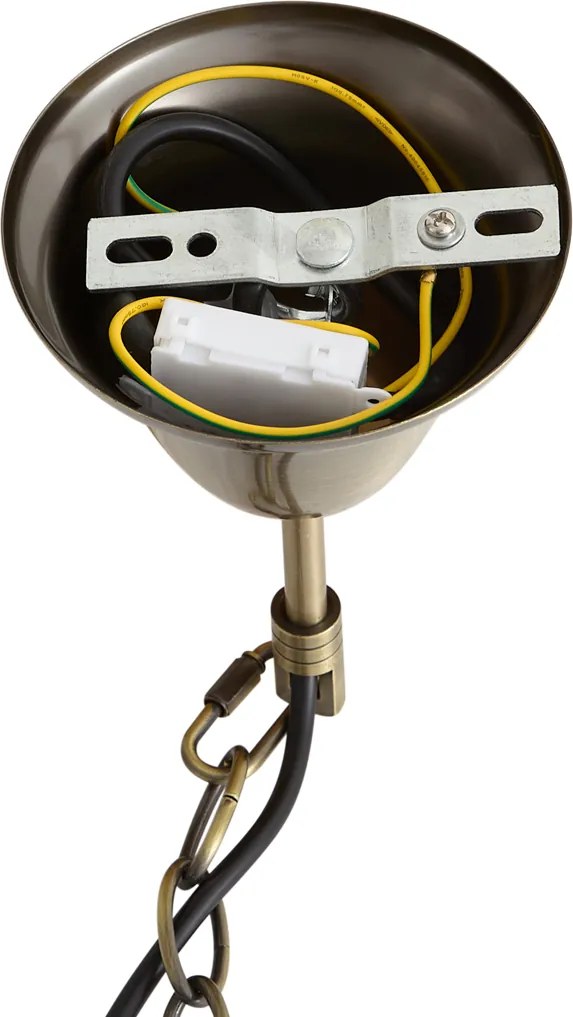 Lampada a sospensione classica bronzo con vetro opale 5 luci - Katarina