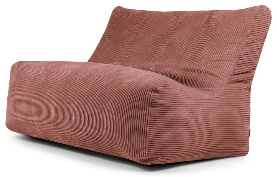 Puof a sacco color mattone con rivestimento in velluto a coste Sofa Seat Lounge – SLOWDOWN