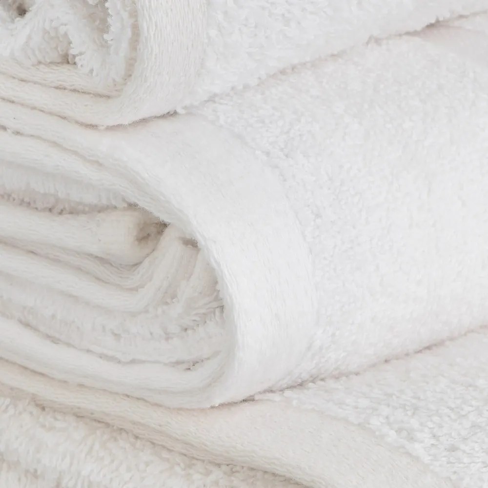 Asciugamano tipo terry bianco in cotone 50x100 cm Simple – Casa Selección