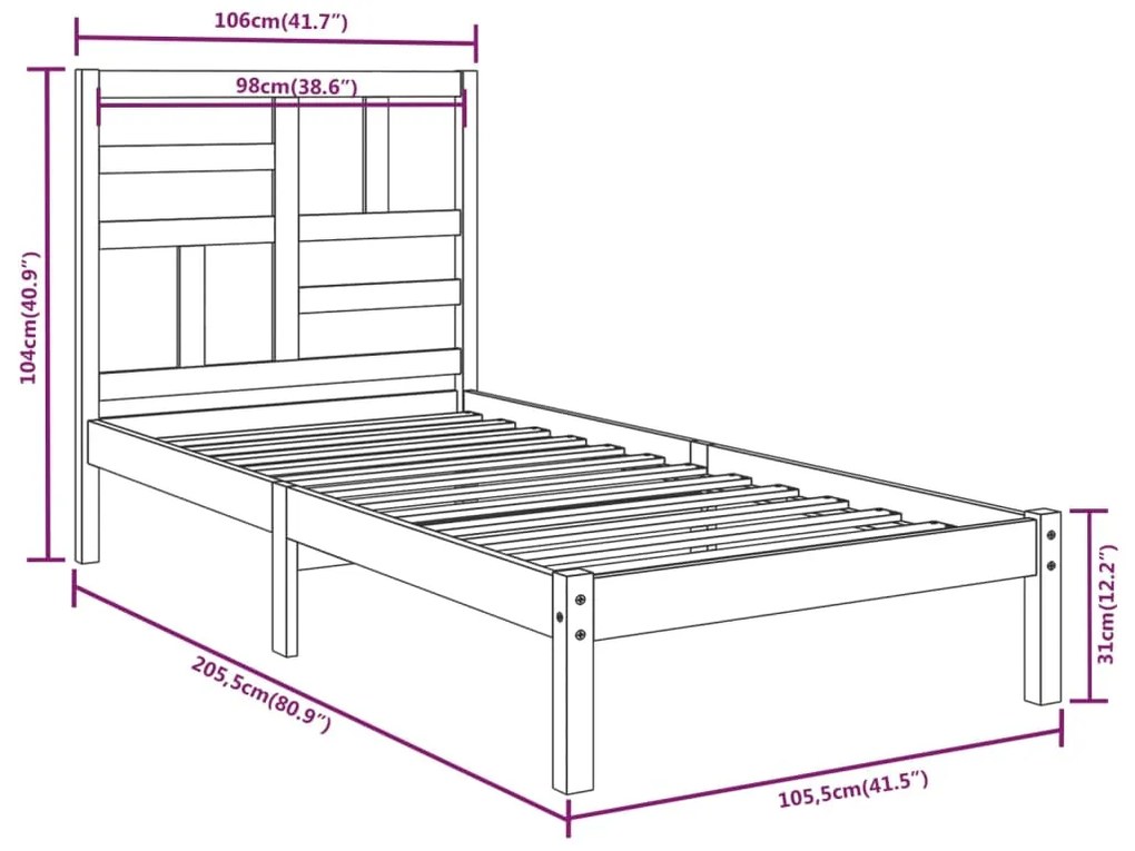 Giroletto in Legno Massello 100x200 cm