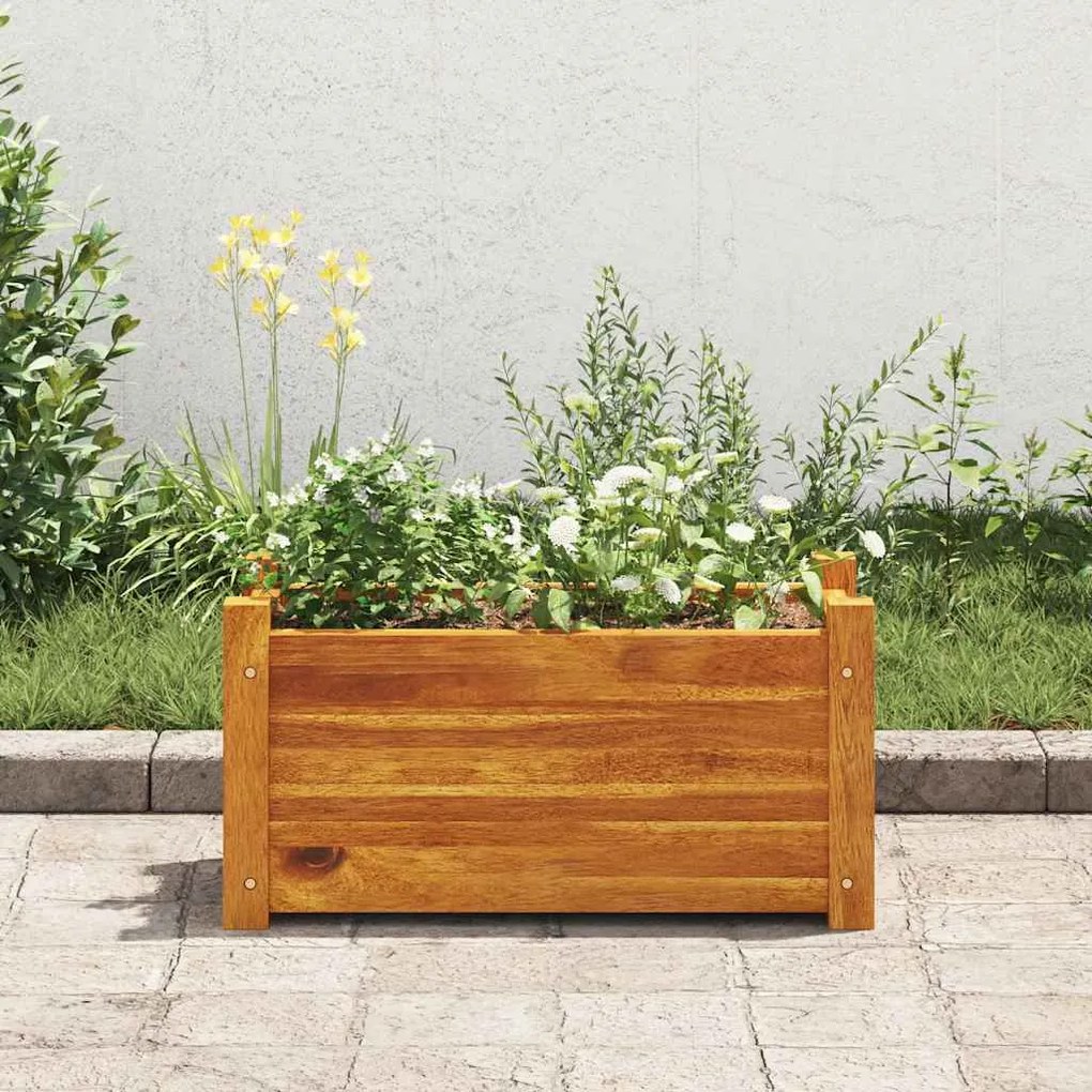 Letto Rialzato Da Giardino İn Legno Di Acacia 50x25x25 Cm /