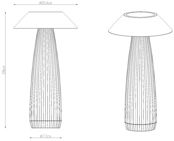 Globo 21021B - LED Lampada da tavolo touch ricaricabile e dimmerabile ILLUMI LED/1W/3,7V 3000K nero