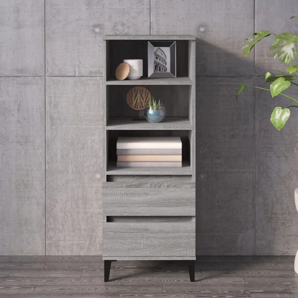 Credenza grigio sonoma 40x36x110 cm in legno multistrato