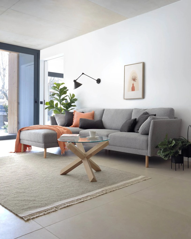 Kave Home - Fodera per cuscino Noa 45 x 45 cm grigio