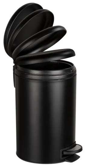 WENKO 54913100 - Cestino portarifiuti LEMAN 25x38 cm nero