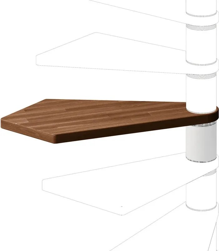 Gradino Nara in legno noce bianco L 890 mm H 230 mm