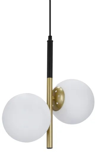 Lampadario a sospensione con filo DUO 2xE14/40W/230V oro/nero