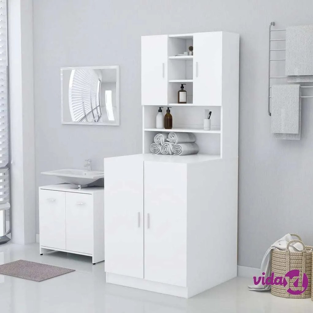 vidaXL Mobile per Lavatrice Bianco 71x71,5x91,5 cm