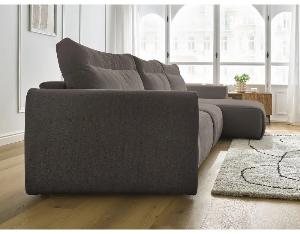 Divano angolare marrone Aden – Bobochic Paris