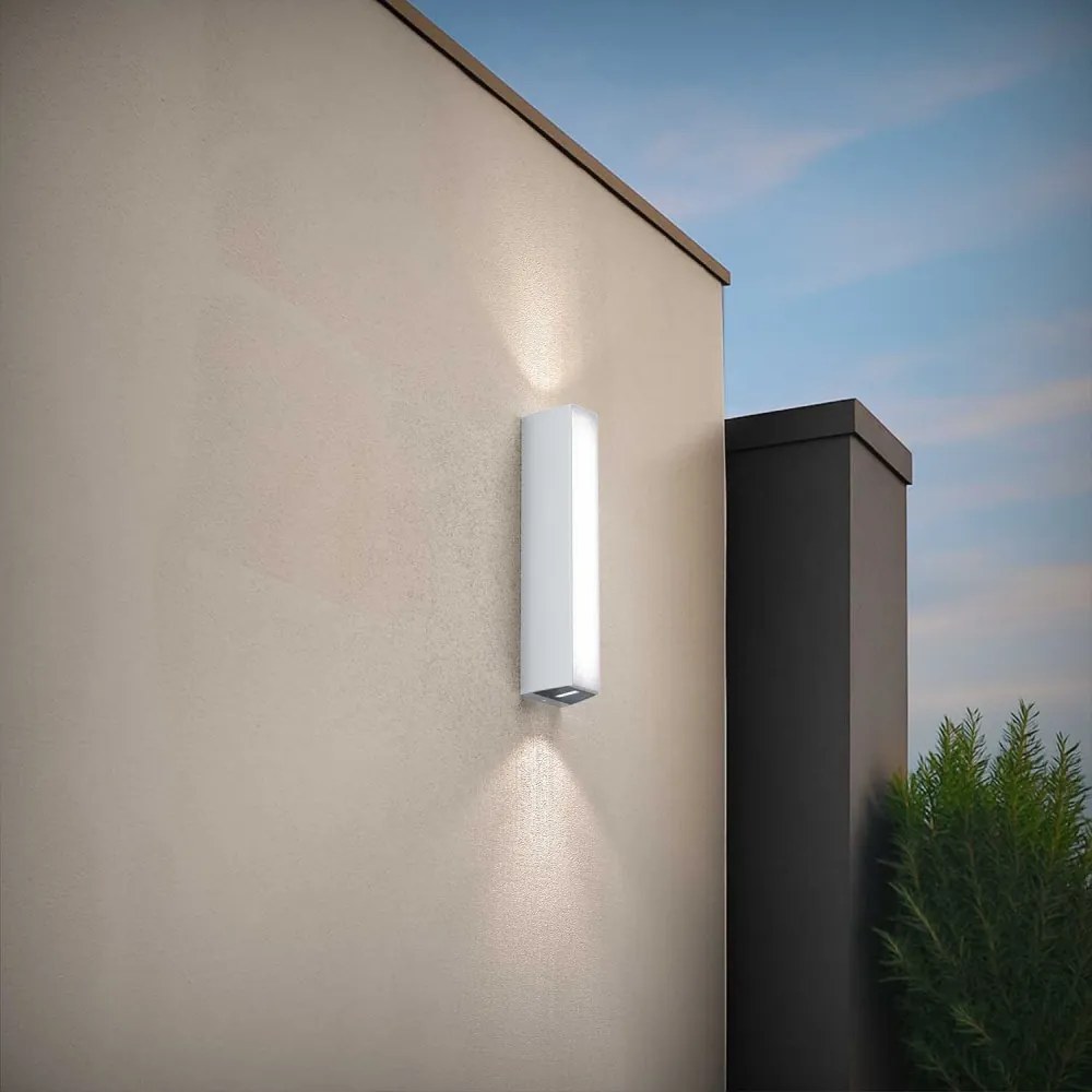 Applique Bidirezionale Bianca 12W CCT, IP65 da esterno - Serie FILO Colore Bianco Variabile CCT