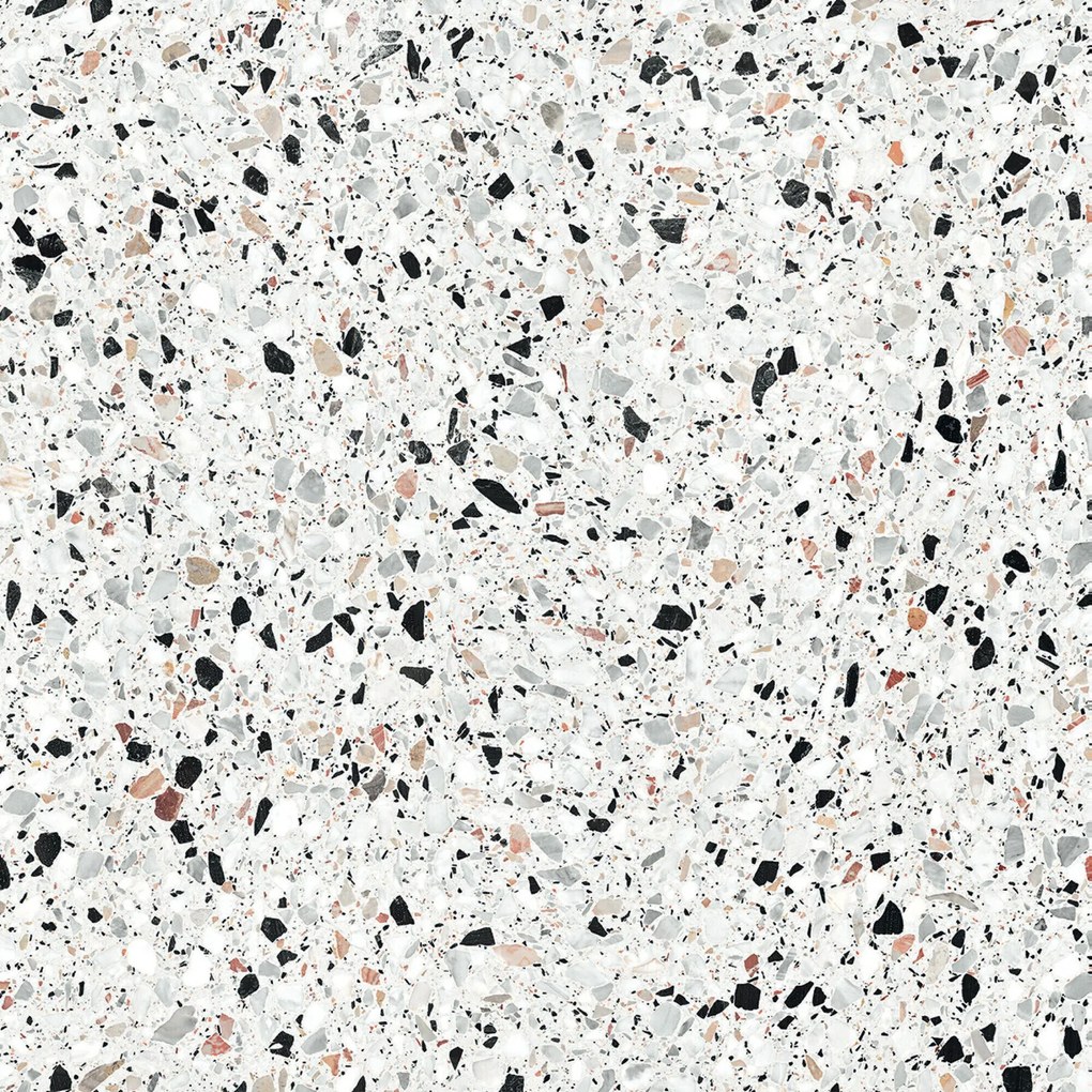 Gres Porcellanato Effetto Pietra Terrazzo Bianco 60X60 - Emyw1131