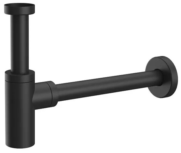 Kamalu - Sifone di scarico per lavabo colore nero opaco | KS050B