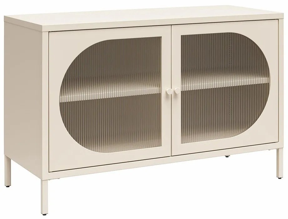 Vetrina in metallo crema 100x64x40 cm Luna - Støraa