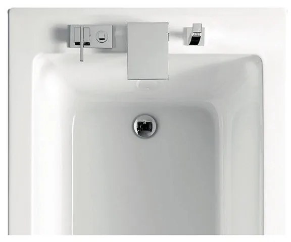 Kamalu - Vasca da bagno rettangolare 170x75cm in acrilico bianco lucido | KM200