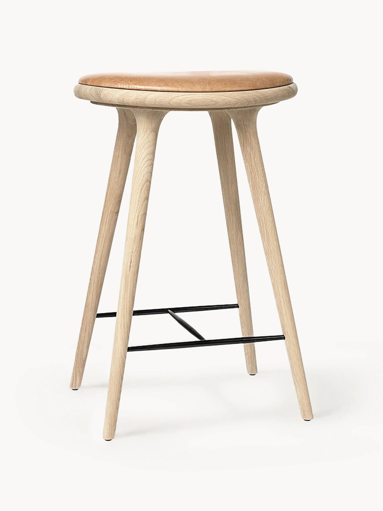 Sgabello alto in legno di quercia High Stool