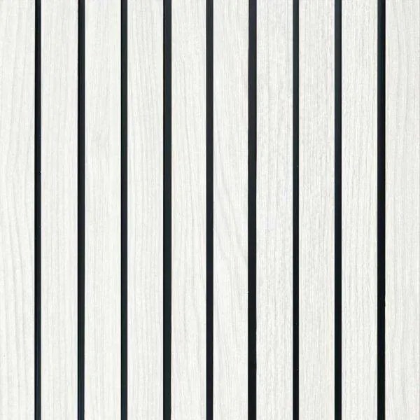 Pannello Murale in PVC con Doghe Effetto Legno 3D, Bianco