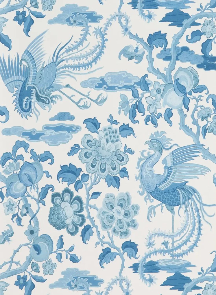 GP & J Baker Carta da parati Chifu - Blue