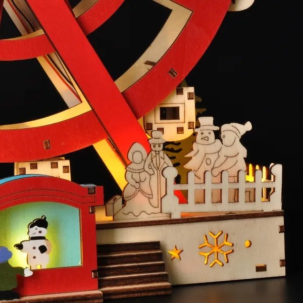 Solight 1v277 - Decorazione natalizia LED LED/2xAA/bianco caldo giostra