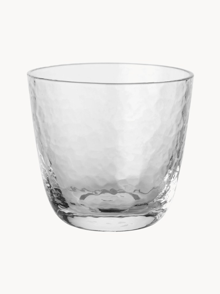 Bicchieri in vetro soffiato a bocca Hammered, 4 pz.
