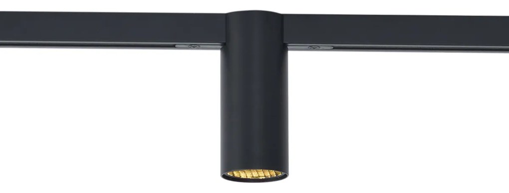 Faretto moderno nero per sistema a binario monofase GU10 35mm - Slimline Nubee Honey