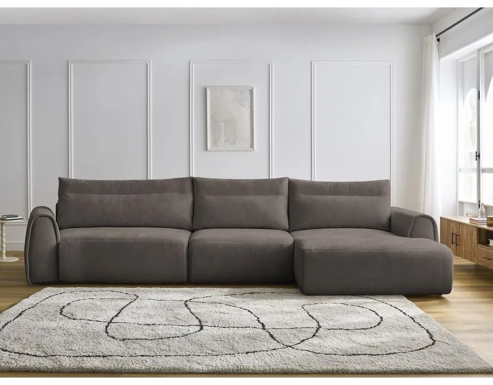 Divano angolare marrone Aden – Bobochic Paris