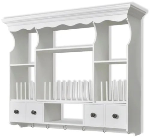 Pensile a Muro da Cucina in Legno Bianco