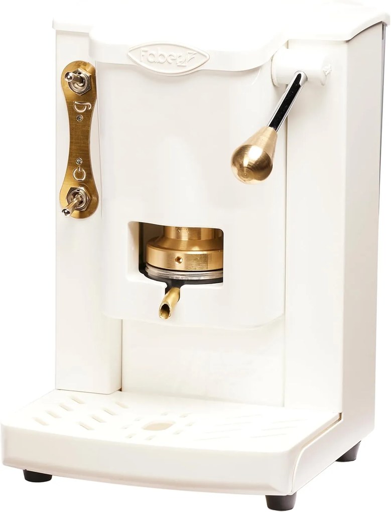 Faber Piccola Slot Brass Edition - Macchina da caffè ESE 44mm, 1.5L, Design Compatto