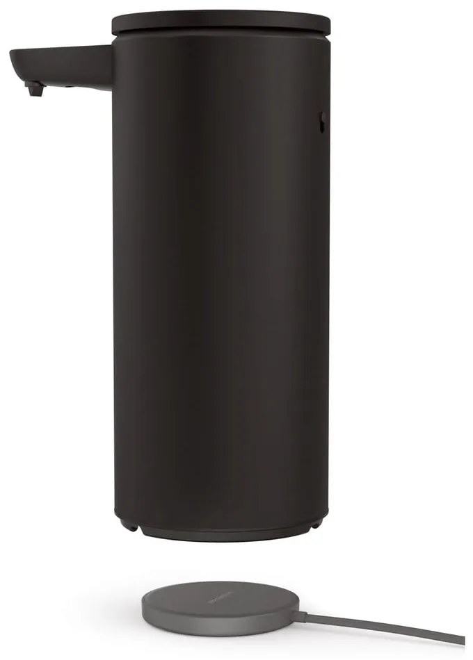 Dispenser di sapone in acciaio touchless nero opaco da 414 ml - simplehuman